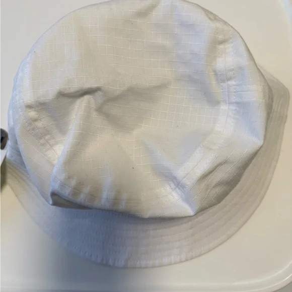 Adidas White Bucket Hat with pink Adidas logo. - Picture 2 of 6